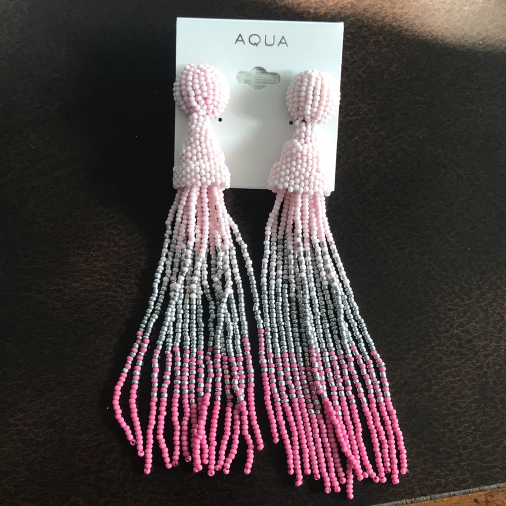New Aqua beaded earrings